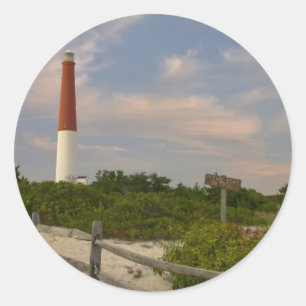 Long Beach Island Light House New Jersey USA Classic Round Sticker