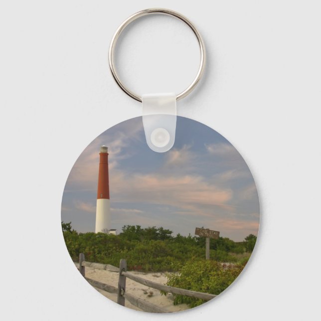 Long Beach Island Light House New Jersey USA Key Ring (Front)