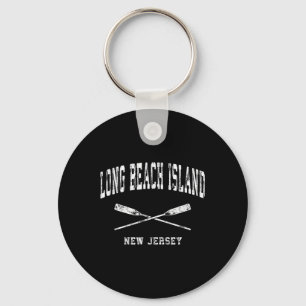 Long Beach Island New Jersey Vintage Nautical Cros Key Ring