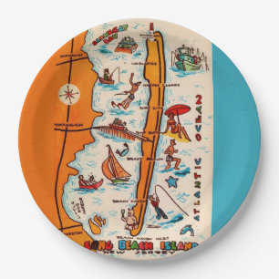 Long Beach Island NJ Paper Plate