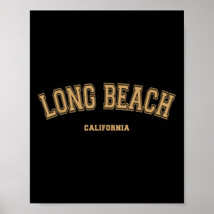 Long Beach Sports College Style On Long Beach Poster