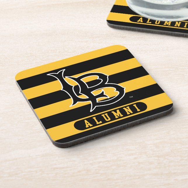 Long Beach State Alumni Stripes Coaster (Left Side)