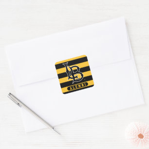 Long Beach State Alumni Stripes Square Sticker