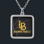 Long Beach State Basketball Silver Plated Necklace<br><div class="desc">Check out these California State University Long Beach designs! Show off your California State Pride with these new University products. These make the perfect gifts for the Long Beach student, alumni, family, friend or fan in your life. All of these Zazzle products are customizable with your name, class year, or...</div>