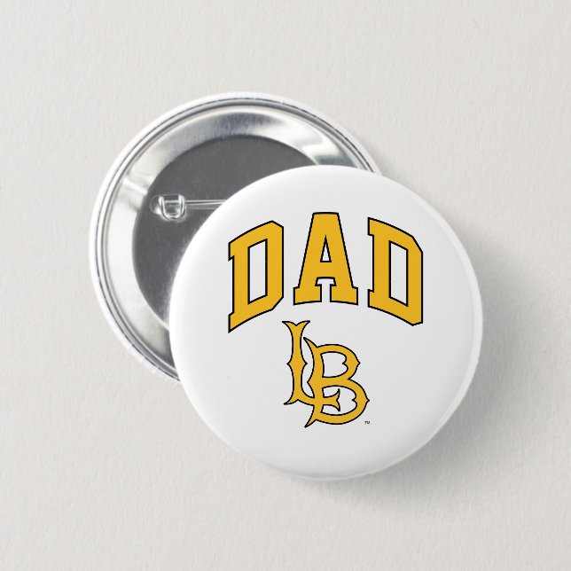 Long Beach State Dad 6 Cm Round Badge (Front & Back)