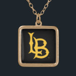 Long Beach State Logo Gold Plated Necklace<br><div class="desc">Check out these California State University Long Beach designs! Show off your California State Pride with these new University products. These make the perfect gifts for the Long Beach student, alumni, family, friend or fan in your life. All of these Zazzle products are customisable with your name, class year, or...</div>