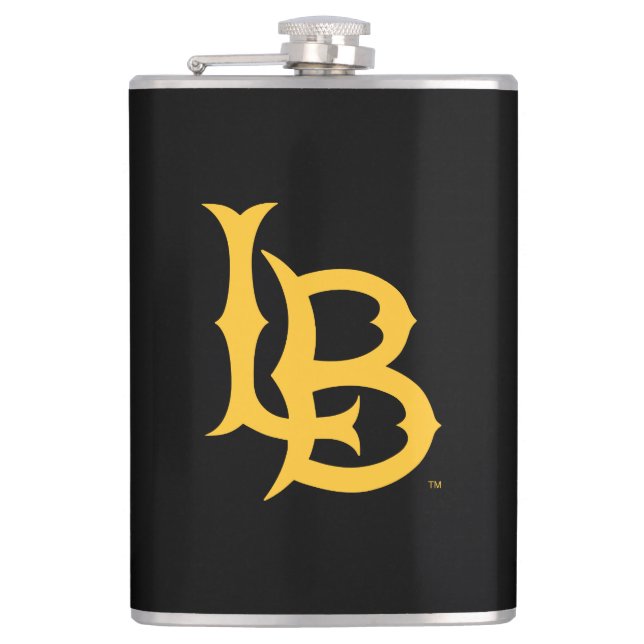 Long Beach State Logo Hip Flask (Front)