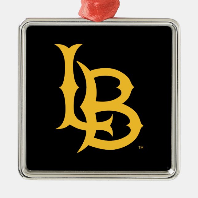 Long Beach State Logo Metal Tree Decoration (Front)