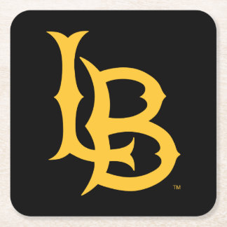 Long Beach State Logo Square Paper Coaster