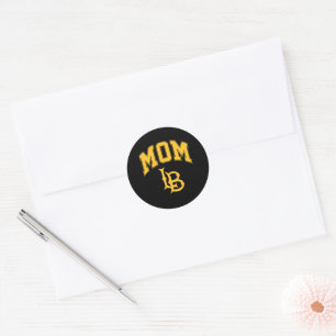 Long Beach State Mom Classic Round Sticker