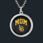 Long Beach State Mum Silver Plated Necklace<br><div class="desc">Check out these California State University Long Beach designs! Show off your California State Pride with these new University products. These make the perfect gifts for the Long Beach student, alumni, family, friend or fan in your life. All of these Zazzle products are customisable with your name, class year, or...</div>