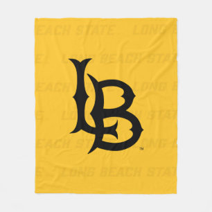 Long Beach State Watermark Fleece Blanket