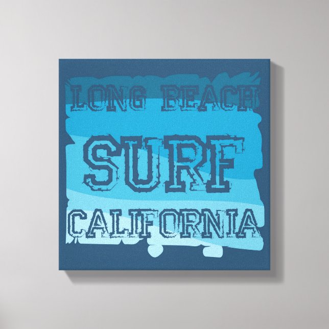 Long Beach Surf California Canvas Print (Front)