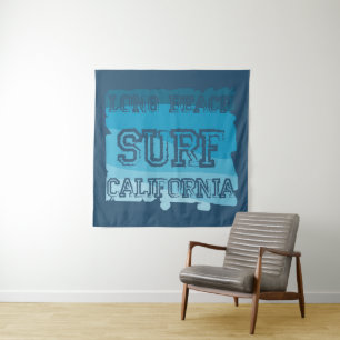 Long Beach Surf California Tapestry