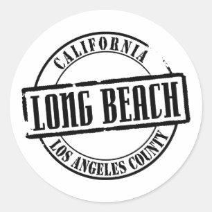 Long Beach Title Classic Round Sticker