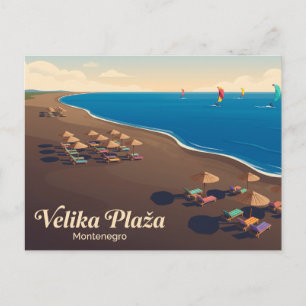 Long Beach (Velika Plaža) Montenegro Postcard