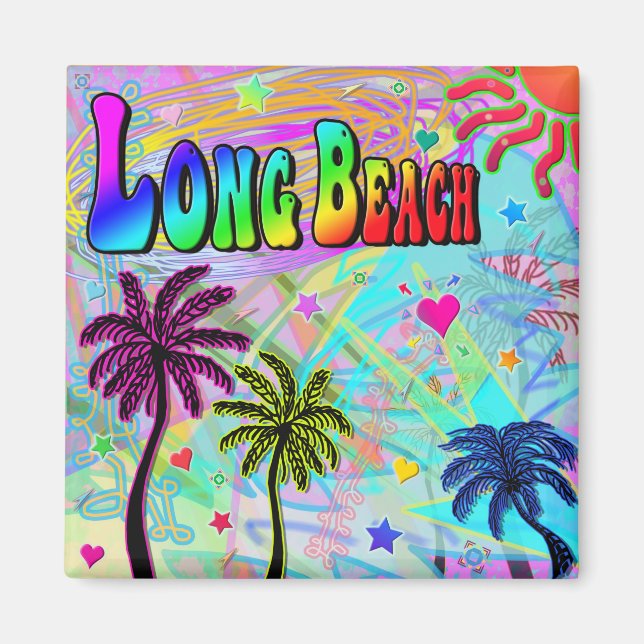 Long Beach Vivid Romance Magnet (Front)