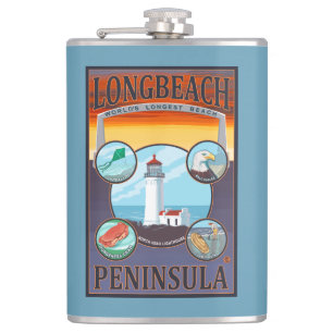 Long Beach, WashingtonTravel Hip Flask