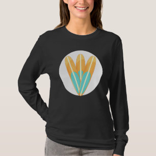 Long Board Surfboards Surfing Surfer Summer Beach T-Shirt
