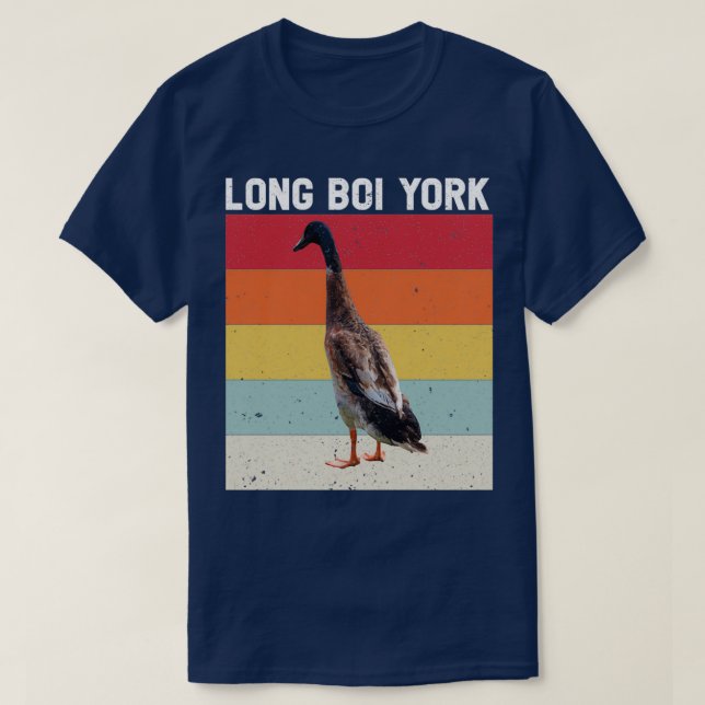 Long Boi York Retro Vintage T-Shirt (Design Front)