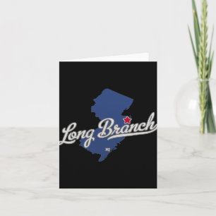 Long Branch New Jersey Nj Map  Card