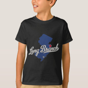 Long Branch New Jersey Nj Map T-Shirt