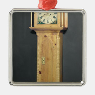 Long-case clock, with enamel painting metal tree decoration