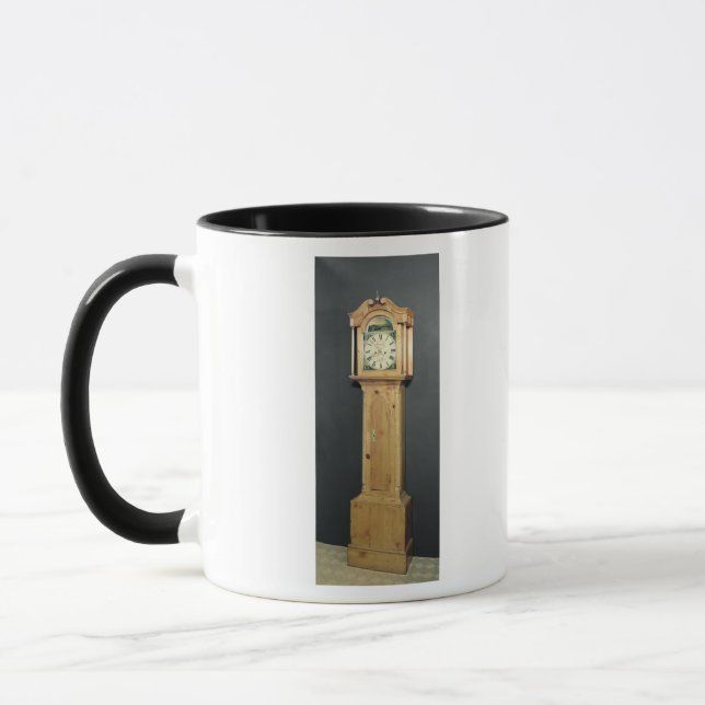 Long-case clock, with enamel painting mug (Left)