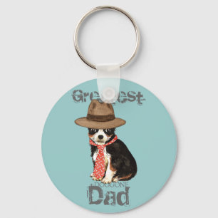 Long Coat Chihuahua Dad Key Ring