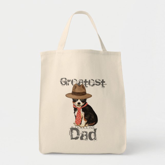 Long Coat Chihuahua Dad Tote Bag (Front)