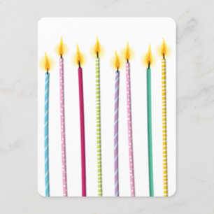 Long Colourful Candles Birthday Template