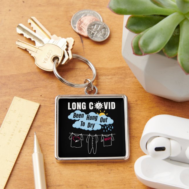 LONG COVID - Been Hung Out To Dry Key Ring (Desk)