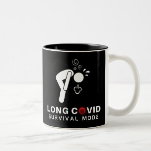 LONG COVID Survival Mode Two-Tone Coffee Mug