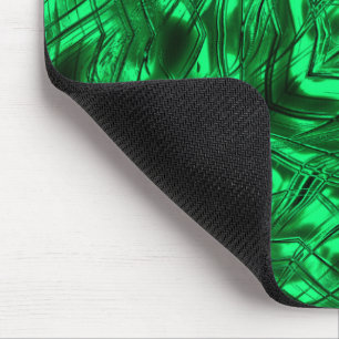 Long curved strokes forming star on green metallic mouse pad