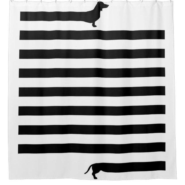 Long Dachshund Dog | Funny Dachshund Gift Shower Curtain (Front)