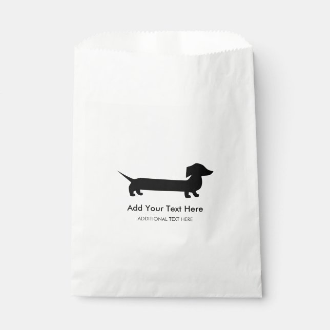 Long Dachshund Funny Drawing Favour Bags (Front)