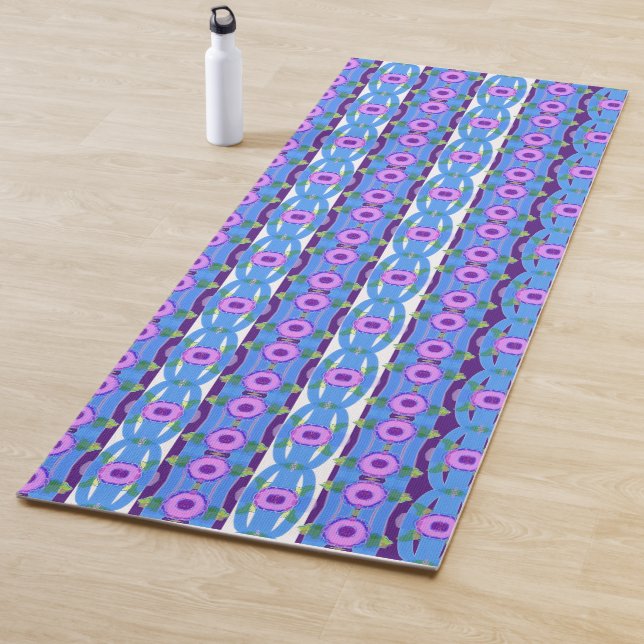 Long Decorative Mat in Blue and Purple (In Situ)