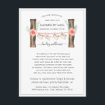 Long Distance Baby Shower by Mail Invitation Postcard<br><div class="desc">A baby shower by mail invitation perfect for those that live a long distance from loved ones. Vintage yet modern, clean and contemporary looking these invites are charming and elegant. Add your custom wording to this design by using the "Edit this design template" boxes on the right hand side of...</div>