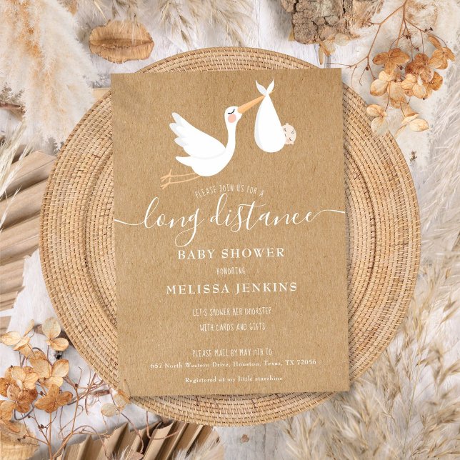 Long Distance Baby Shower Sprinkle By Mail Invitation (Long Distance Baby Shower Sprinkle By Mail Invitation)