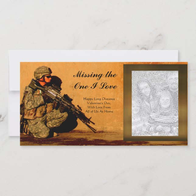 Long Distance Deployment Love Custom Holiday Card (Front)