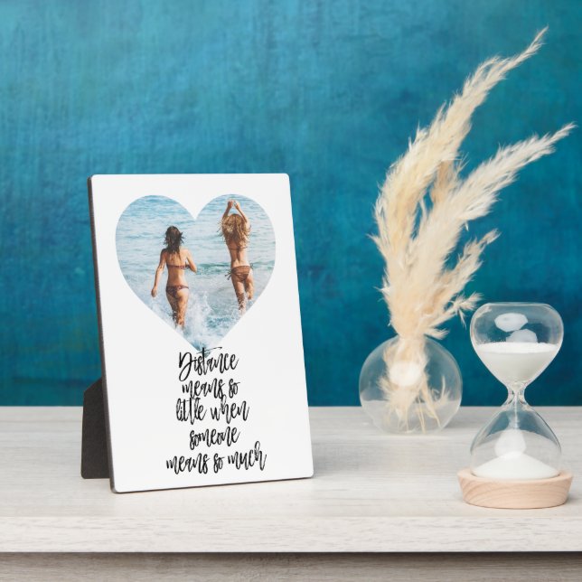 Long Distance Friendship BFF Friends Gift Besties Plaque (Side)