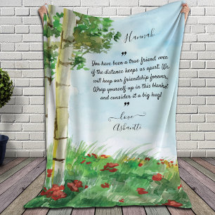 Long Distance Friendship Love Ones   COVID Message Sherpa Blanket