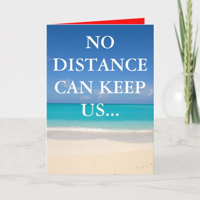 Long Distance Love Affair Greetings Card (Front)