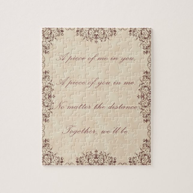 Long Distance Love Quote Jigsaw Puzzle (Vertical)