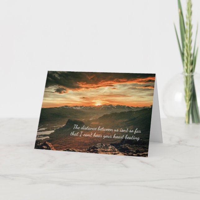 Long distance love / thinking of you card (Front)