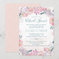 Long distance pink floral virtual bridal shower
