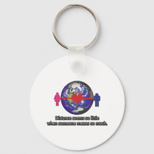 Long Distance Relationship Couple Key Ring