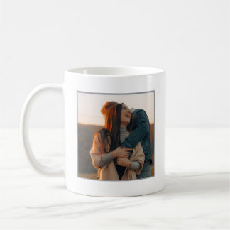 Long Distance Relationship Custom Photo Elegant Coffee Mug