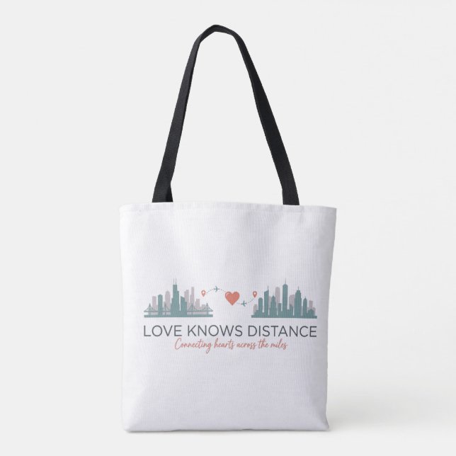Long Distance Relationship Gift for couples  Tote Bag (Back)