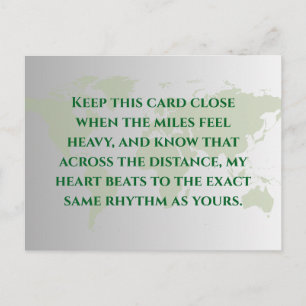 Long Distance Relationship Quote Postcard Miles